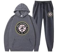 Silver Basic Dellafuente Chandal Sudadera y Pantalones para Hombre Moda Hip Hop Rapero Dellafuente FC Sudadera con Capucha y Pantalones Conjuntos XL,Gris Profundo-1