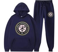 Silver Basic Dellafuente FC Chandal para Mujere y Hombre Hip Hop Dellafuente Sudadera con Capucha y Pantalones Chándal Deportivo XL,Azul Profundo-2