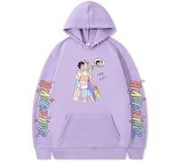 Silver Basic Heart-Stopper Ropa cómica de la Serie de televisión con Capucha Impresa para Adultos-Lightpurple-XL1
