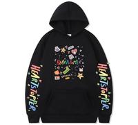 Silver Basic Heartstopper Sudadera con Capucha para Hombre Nick and Charlie Merch Ropa Manga TV-Series Fans Sudadera de Manga Larga L,Negro-1
