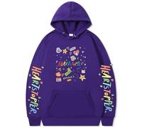 Silver Basic Heartstopper Sudadera con Capucha para Hombre Nick and Charlie Merch Ropa Manga TV-Series Fans Sudadera de Manga Larga 3XL,Morado-1