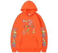 Silver Basic Heartstopper Sudadera con Capucha para Hombre Nick and Charlie Merch Ropa Manga TV-Series Fans Sudadera de Manga Larga S,Naranja-1