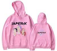 Silver Basic KPOP Hip Hop Demon-Hunter Suéter con Capucha Estampado clásico Simple para adultosSRZF-Pink-S1