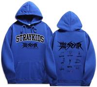 Silver Basic KPOP Stray Kids Sudadera con Capucha Rock Star para Mujer/Niñas 2023 Nuevo álbum de Música Sudadera Star para Fans de la Música L,Azul-2