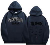 Silver Basic KPOP Stray Kids Sudadera con Capucha Rock Star para Mujer/Niñas 2023 Nuevo álbum de Música Sudadera Star para Fans de la Música L,Azul Oscuro-2