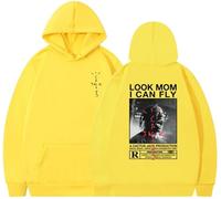 Silver Basic Look MOM I Can Fly Suéter Suelto con Sombrero para Adultos-YellowBlack-M1