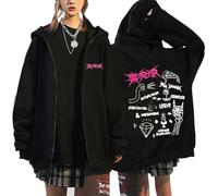Silver Basic SKZ Just Feel The Rock KPOP Sudadera con Capucha negra-Black21-XL1