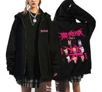 Silver Basic SKZ Just Feel The Rock KPOP Sudadera con Capucha negra-Black25-S1