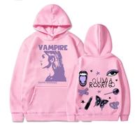 Silver Basic Sudadera con Capucha clásica Retro de Gran tamaño en la Calle para Mujeres-Pink-M1