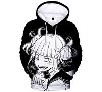 Silver Basic Sudadera con Capucha de Manga Larga para Hombre 3D Merchandise Million Ochaco Uraraka Bakugou Katsuki All Might Cosplay Disfraz S,001Disfraz de Himiko Toga-4