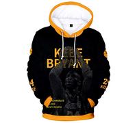 Silver Basic Sudadera con Capucha de Moda para Niños con Famoso Jugador de Baloncesto Gráfico de Cuerpo Completo Impresión en 3D Jersey de Recuerdo de Baloncesto 24 L,Baloncesto Naranja-2