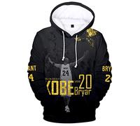 Silver Basic Sudadera con Capucha de Moda para Niños con Famoso Jugador de Baloncesto Gráfico de Cuerpo Completo Impresión en 3D Jersey de Recuerdo de Baloncesto 24 M,Victoria-2