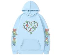 Silver Basic Sudadera con Capucha Heartstopper para Hombre Sudadera Manga TV-Series Sudadera de Manga Larga Primavera Otoño Abrigo L,Azul Cielo-1