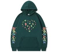 Silver Basic Sudadera con Capucha Heartstopper para Hombre Sudadera Manga TV-Series Sudadera de Manga Larga Primavera Otoño Abrigo M,Verde Oscuro-1
