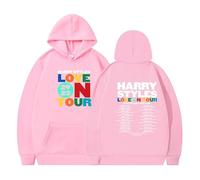 Silver Basic Sudadera con Capucha Love on Tour para Hombre Sudadera de Música Ha-rry Styles Love on Tour 2023 Jumper Ropa de Concierto Ha-rry Styles L,Rosa A-1