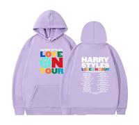 Silver Basic Sudadera con Capucha Love on Tour para Hombre Sudadera de Música Ha-rry Styles Love on Tour 2023 Jumper Ropa de Concierto Ha-rry Styles M,Morado Claro A-1