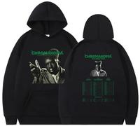 Silver Basic Suéter Deportivo Retro Hip Hop en la Calle de Manga Larga para Adultos-Black-XL1
