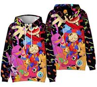 Silver Basic Talla Niño Sudadera The Amazing Digital Circus para Niños/Niñas Pomni Cosplay Costume Cartoon Sudadera de Manga Larga P-1,1601