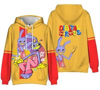 Silver Basic The Amazing Digital Circus Sudadera con Capucha para Hombre/Niños Sudadera con Estampado 3D de Clown para Fans de la TV F-1， 2XL