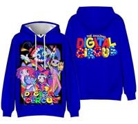 Silver Basic The Amazing Digital Circus Sudadera con Capucha para Hombre/Niños Sudadera con Estampado 3D de Clown para Fans de la TV J-1， XXS