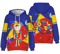 Silver Basic The Amazing Digital Circus Sudadera con Capucha para Hombre/Niños Sudadera con Estampado 3D de Clown para Fans de la TV E-1, M