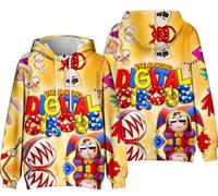 Silver Basic The Amazing Digital Circus Sudadera con Capucha para Hombre/Niños Sudadera con Estampado 3D de Clown para Fans de la TV B-1， S