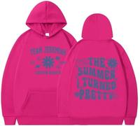 Silver Basic The Summer I Turned Pretty Sudadera con Capucha Manga Larga Casual Y2K para Adultos-Rose-S1