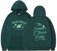 Silver Basic The Summer Turned Pretty Sudadera con Capucha Y2K para Mujeres en otoño e-Green-S1