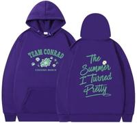 Silver Basic The Summer Turned Pretty Sudadera con Capucha Y2K para Mujeres en otoño e-Purple-S1