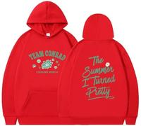 Silver Basic The Summer Turned Pretty Sudadera con Capucha Y2K para Mujeres en otoño e-Red-S1