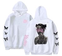 Silver Basic Tini Stoessel Sudadera con Capucha para Hombre/Mujer Hip Hop Cantante de Tini Stoessel Impresiones Ropa para Fans de la Música L,Blanco B-1