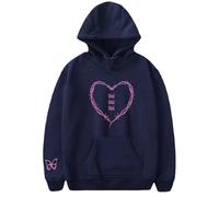 Silver Basic Tini Stoessel Sudadera con Capucha para Hombre/Mujer Hip Hop Cantante de Tini Stoessel Impresiones Ropa para Fans de la Música M,Azul F-1