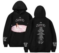 Silver Basic Tini Stoessel Sudadera con Capucha para Hombre/Mujer Hip Hop Cantante de Tini Stoessel Impresiones Ropa para Fans de la Música L,Negro D-1