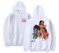 Silver Basic Tini Stoessel Sudadera con Capucha para Hombre/Mujer Hip Hop Cantante de Tini Stoessel Impresiones Ropa para Fans de la Música L,Blanco A-1