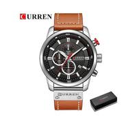 (silver black box) Top Brand Luxury Chronograph Quartz Watch Men Sports Watches Military Army Male Wrist Watch Clock relogio masculino