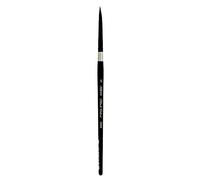 Silver Brush - Pincel con Mango Corto Redondo, Mezcla de Pelo de Ardilla y sintético, tamaño 6, Color Negro