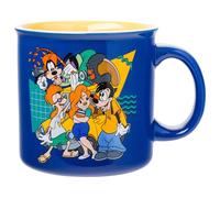 Silver Buffalo A Goofy Movie Group Shot Retro Shapes - Taza de cerámica de 20 onzas