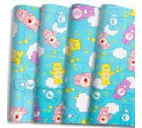 Silver Buffalo Care Bears Star Clouds - Papel de regalo impreso de 12 unidades, 50,8 x 76,2 cm