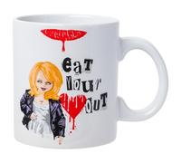 Silver Buffalo Chucky Eat Your Heart Out - Taza de cerámica aterradora, 20 onzas