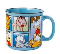 Silver Buffalo Garfield Grid Characters - Taza de café de cerámica, 20 onzas