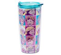 Silver Buffalo Golden Girls Character Grid - Vaso de viaje de doble pared con tapa deslizante, 20 onzas