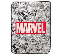 Silver Buffalo Marvel Avengers Retro Vintage Comics Panel 45 x 60 Pulgadas, Manta de Forro Polar, Suave y acogedora, 250 g/m²