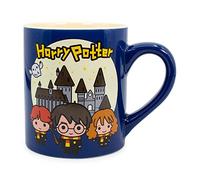 Silver Buffalo Mug Harry Potter Trio Scene-Taza de cerámica, Azul