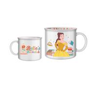 Silver Buffalo Princess Belle's Book Club Rose Jar Pearlescent Inner Decal - Taza de cerámica de 20 onzas