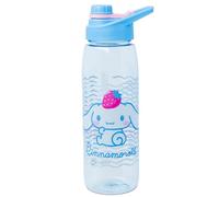 Silver Buffalo Sanrio Hello Kitty and Friends Cinnamoroll con botella de agua de fresa con tapa de rosca, 28 onzas