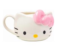 Silver Buffalo Sanrio Hello Kitty Pink Bow Ceramic 3d Sculpted Mug, 20 Ounces