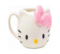 Silver Buffalo Sanrio Hello Kitty Pink Bow Ceramic 3d Sculpted Mug, 20 Ounces