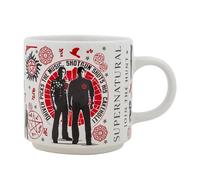 Silver Buffalo Supernatural "Join The Hunt" - Taza de cerámica apilable individual | Capacidad para 13 onzas