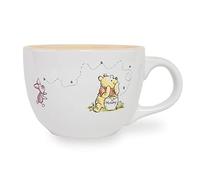 Silver Buffalo - Taza de cerámica para sopa, diseño de Winnie the Pooh But First Hunny de Disney, para helados, cereales, bebidas, capacidad para 24 onzas