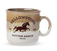 Silver Buffalo Yellowstone Dutton Ranch Silo - Taza de cerámica esmaltada reactiva, 20 onzas